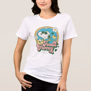 Camiseta Amendoins Snoopy & Woodstock Feelin' Groovy