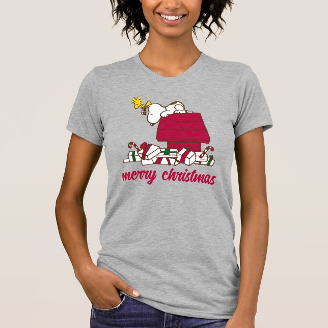 Camiseta Amendoins | Snoopy & Woodstock Feliz Ugly Sweater (Frente)