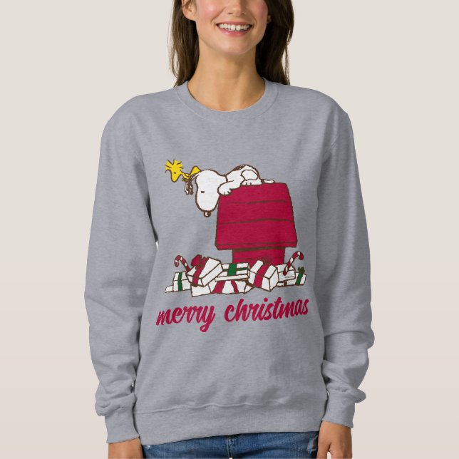 Camiseta Amendoins | Snoopy & Woodstock Feliz Ugly Sweater (Frente)