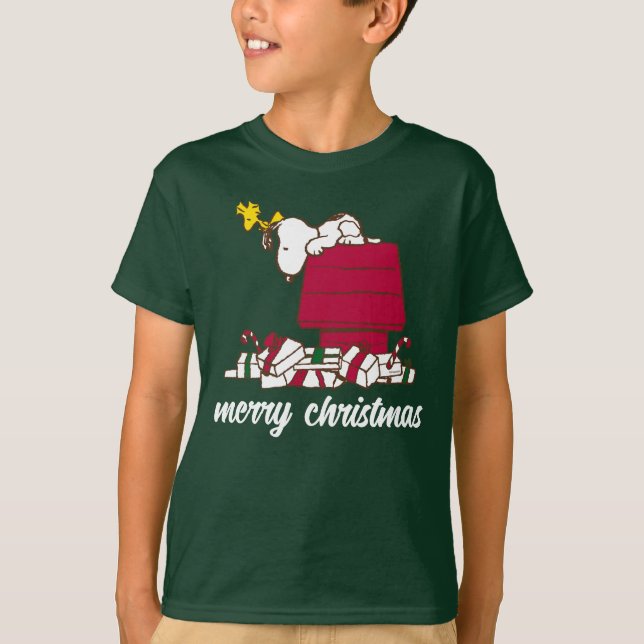 Camiseta Amendoins | Snoopy & Woodstock Feliz Ugly Sweater (Frente)