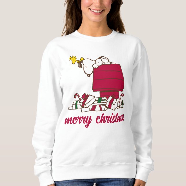 Camiseta Amendoins | Snoopy & Woodstock Feliz Ugly Sweater (Frente)