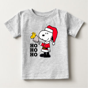 Camiseta Amendoins Snoopy & Woodstock Ho Ho Ho