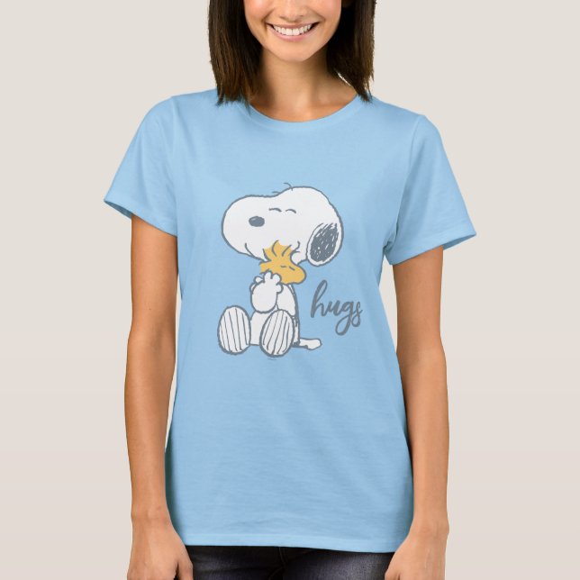 Camiseta Amendoins | Snoopy & Woodstock Hug (Frente)