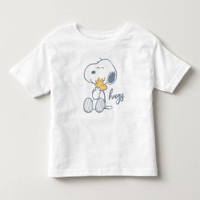 Camiseta Amendoins | Snoopy & Woodstock Hug (Frente)