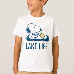 Camiseta Amendoins   Snoopy & Woodstock Lake Life