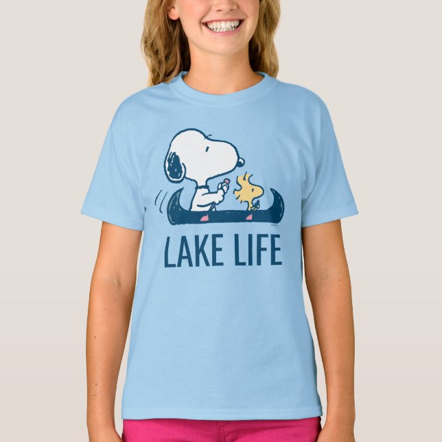 Camiseta Amendoins | Snoopy & Woodstock Lake Life (Frente)