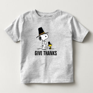 Camiseta Amendoins   Snoopy & Woodstock Pilgrim
