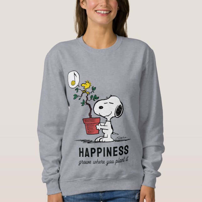 Camiseta Amendoins | Snoopy & Woodstock Plant A Tree (Frente)