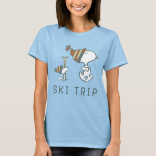 Camiseta Amendoins Snoopy & Woodstock Ski Trip. 2