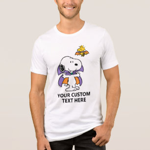 Camiseta Amendoins Snoopy Woodstock Vampiro Halloween