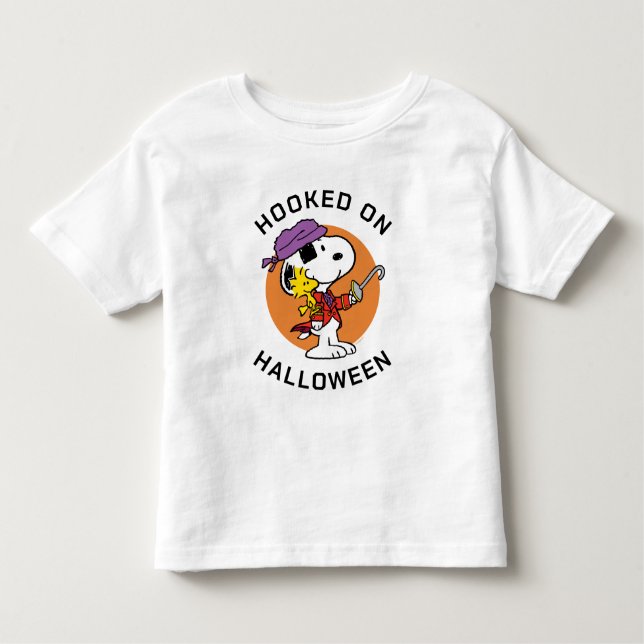 Camiseta Amendoins | Snoopy & Woodstock viciado no Hallowee (Frente)