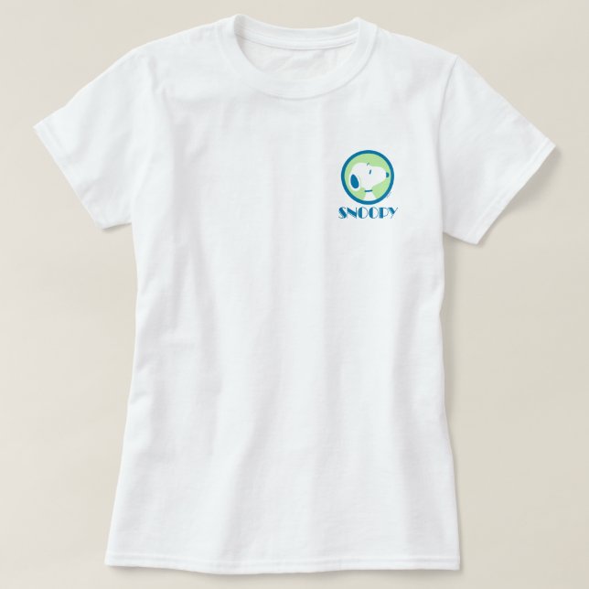 Camiseta Amendoins | Sonhos De Deco Azul De Snoopy (Frente do Design)