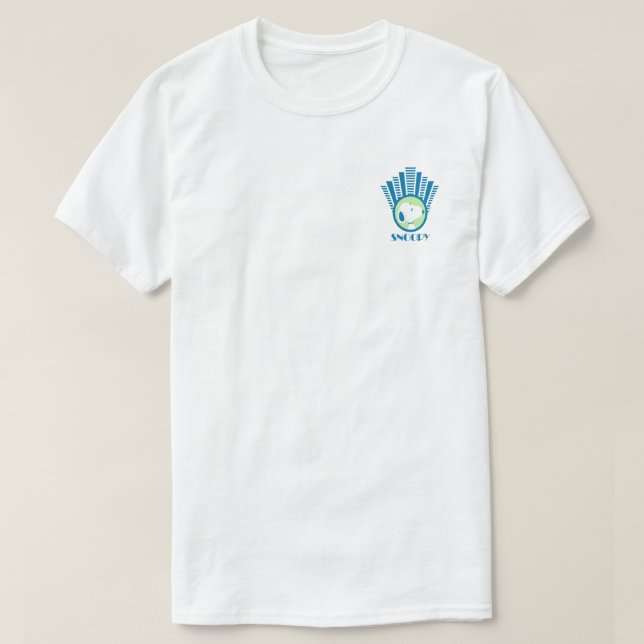Camiseta Amendoins | Sonhos De Deco Azul De Snoopy (Frente do Design)