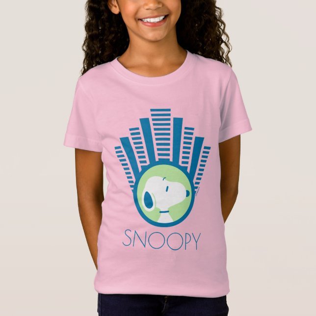 Camiseta Amendoins | Sonhos De Deco Azul De Snoopy (Frente)