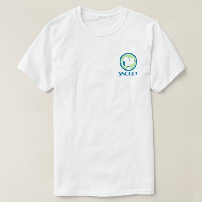 Camiseta Amendoins | Sonhos De Deco Azul De Snoopy (Frente do Design)