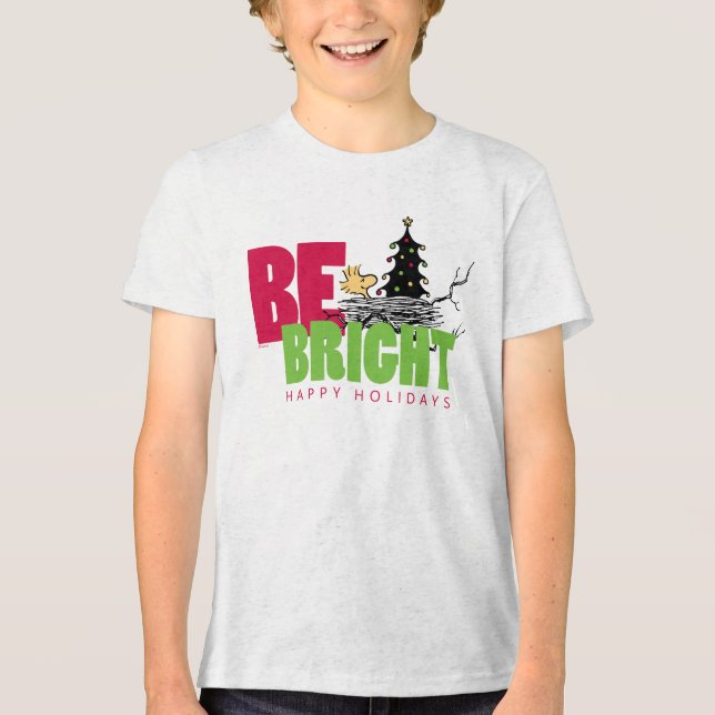 Camiseta Amendoins | Woodstock Christmas Be Bright (Frente)