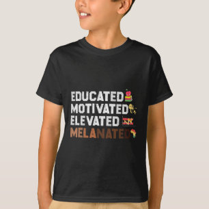 Camiseta Ámer Africano Melanizado Elevado E Educado
