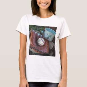 Camiseta Amer Vintage Baseball Mit e Ball Baseball Glove