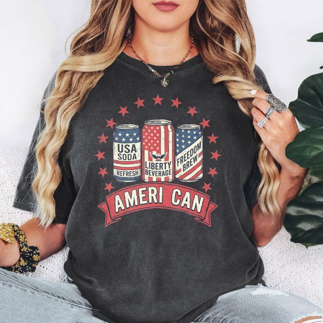Camiseta Ameri Can Retro Usa Refrigerante Freedom Brew (Criador carregado)
