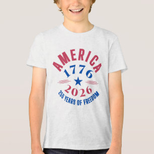 Camiseta AMÉRICA 1776 2026 250 anos de aniversário da liber