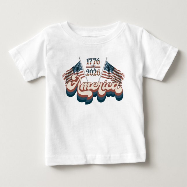 Camiseta America 1776–2026, Patriotic, USA 250 Years (Frente)