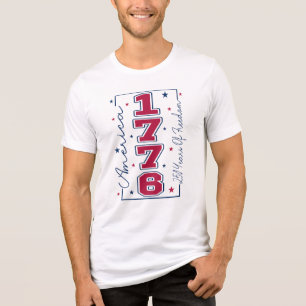 Camiseta América 1776 250 Anos De Liberdade Estrelas Gráfic