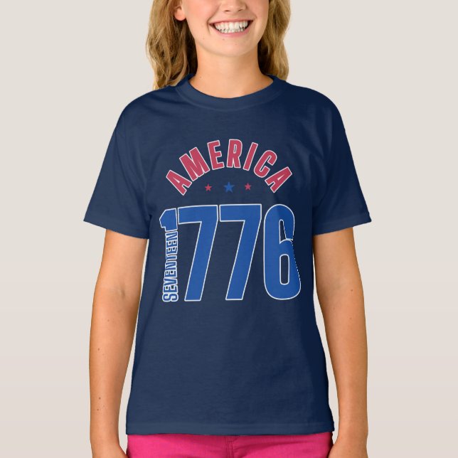 Camiseta AMÉRICA 1776 ano da liberdade  (Frente)