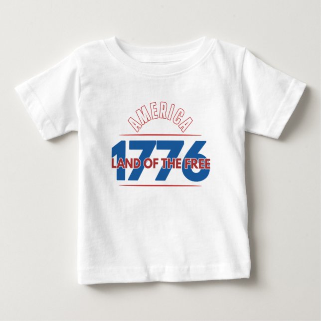 CAMISETA AMÉRICA 1776 TERRA DA LIBERDADE   (Frente)