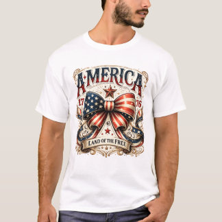 Camiseta América 1776 – Terra da Liberdade | Patriótico Vin