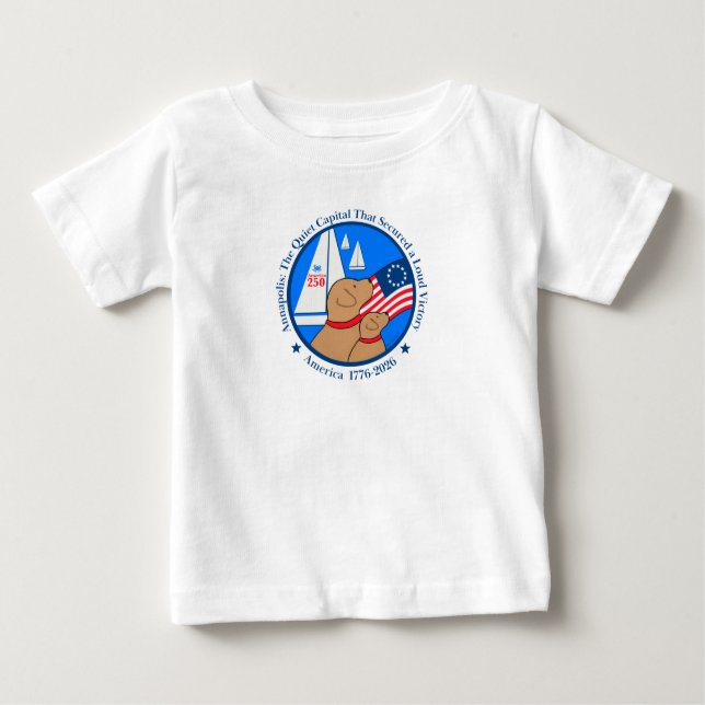 Camiseta America 250 Annapolis Edition Baby Short Sleeve (Frente)