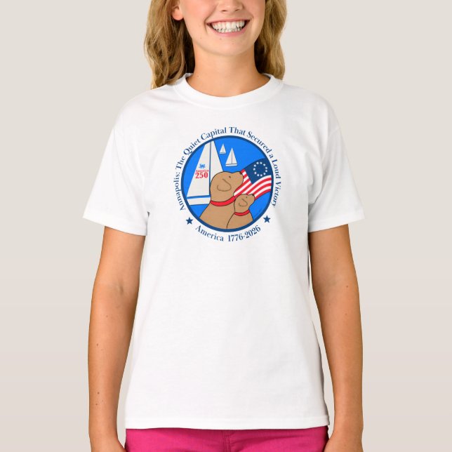 Camiseta America 250 Annapolis Edition Girls Short Sleeve (Frente)