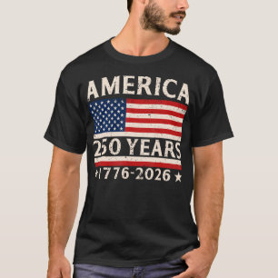 Camiseta América 250 Anos 4 De Julho Aniversário de 250 ano