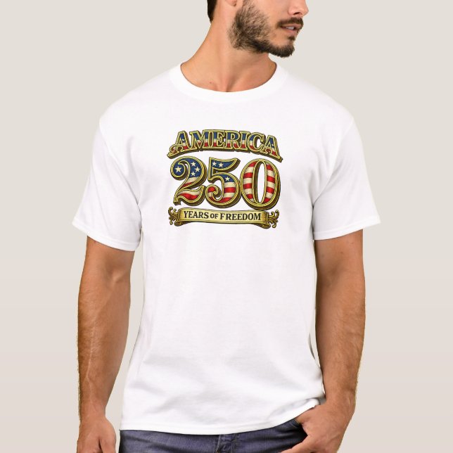 CAMISETA AMÉRICA 250 ANOS DE LIBERDADE (Frente)