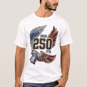 Camiseta América 250 Asas de Águia 2026 Design Patriótico_1