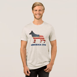 Camiseta América 250 Cão Pastor Alemão Patriótico