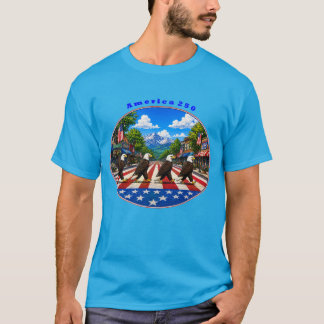 Camiseta América 250 com Quatro Águias Carecas na Estrada U
