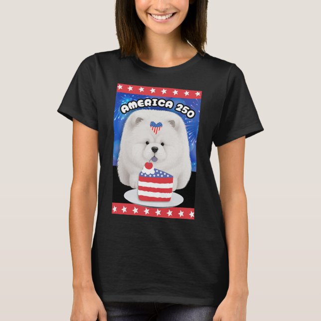 Camiseta AMERICA 250 Cream Chow (Frente)