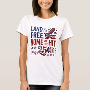 Camiseta América 250 de Beisebol 4 de Julho de 2