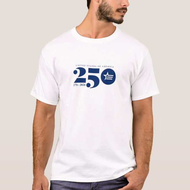 Camiseta América 250 Estrelas e Listras (Frente)