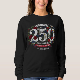 Camiseta América 250 Floral Patriótico 1776–2026