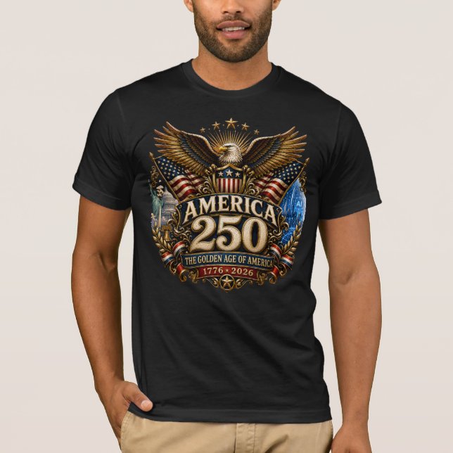 Camiseta América 250 Idade de Ouro da América (Frente)