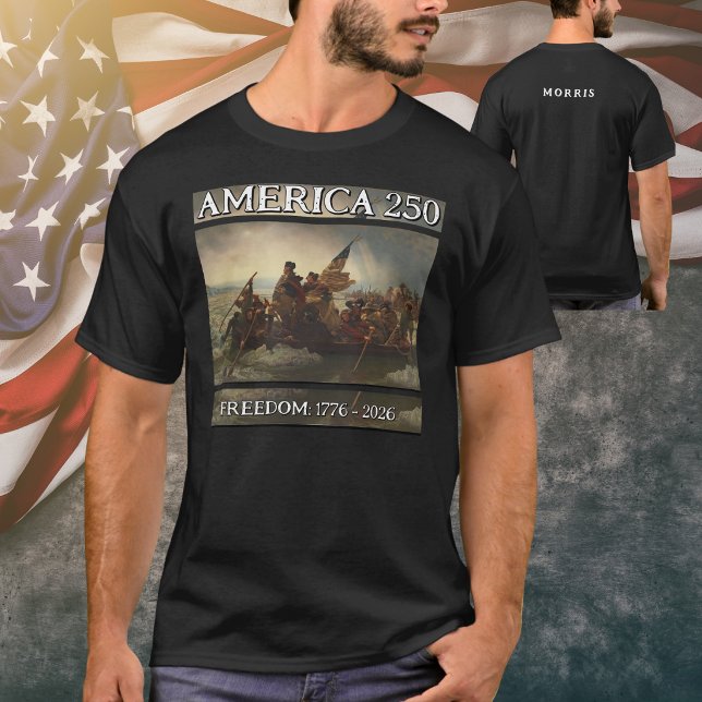 Camiseta América 250 Liberdade Washington Delaware (America 250 Freedom Washington Delaware T-Shirt)