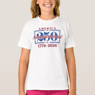 Camiseta América 250 Semiquincentenário Gráfico – 1776-2026