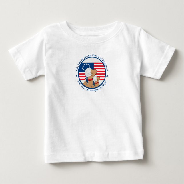 Camiseta America 250 Year Founding Fathers Kids (Frente)
