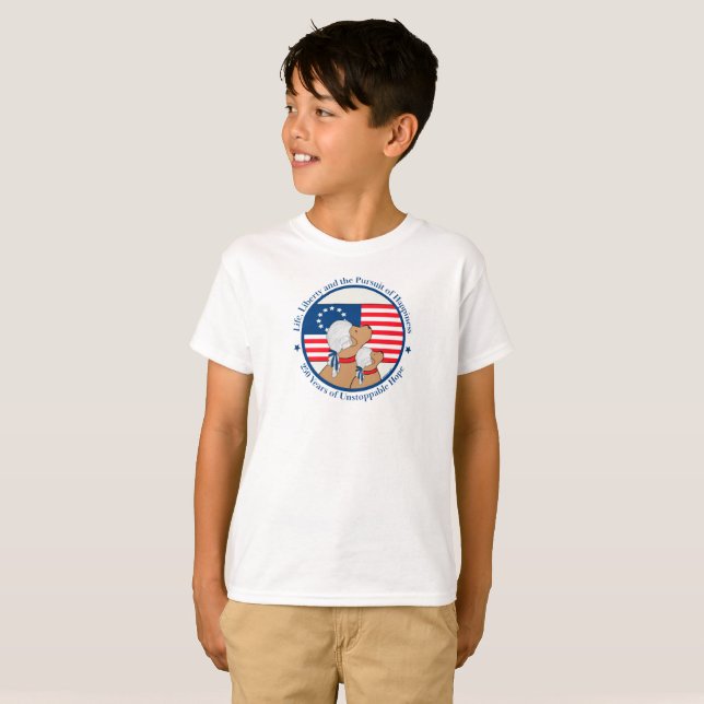 Camiseta America 250 Year Founding Fathers Sh Sleeve Boys (Frente Completa)