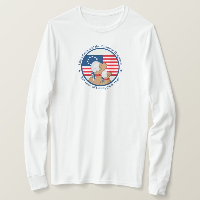 Camiseta America 250 Year Founding Fathers Women’s (Frente do Design)