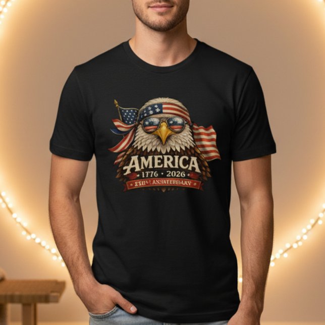 Camiseta America 250th Anniversary Eagle Sunglasses (America 250th Anniversary Eagle Sunglasses USA Flag 1776-2026 T-Shirt)