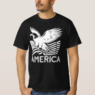 Camiseta América, Águia Voadora com bandeira dos EUA