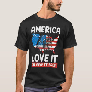 Camiseta América Ama Ou Devolve Nativo Americano
