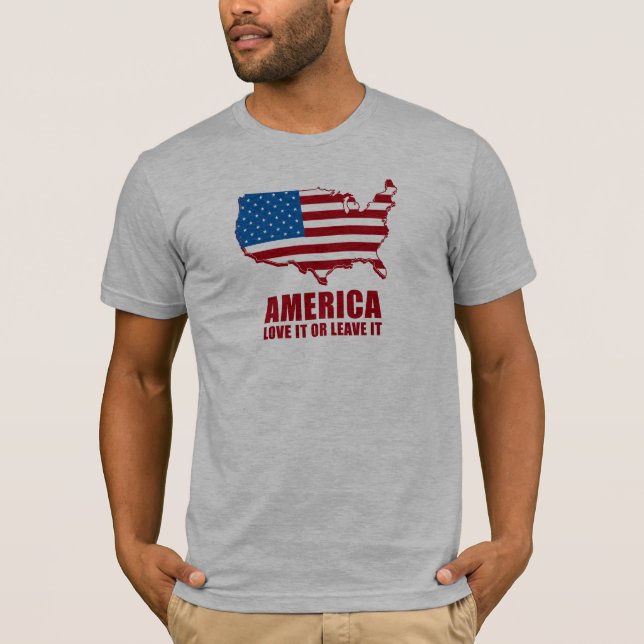 Camiseta América. Ame-a ou deixe-o (Frente)